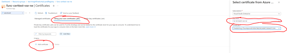 Function App Certificates