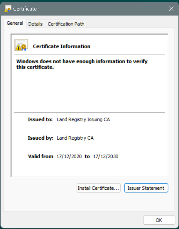 Install Certificate